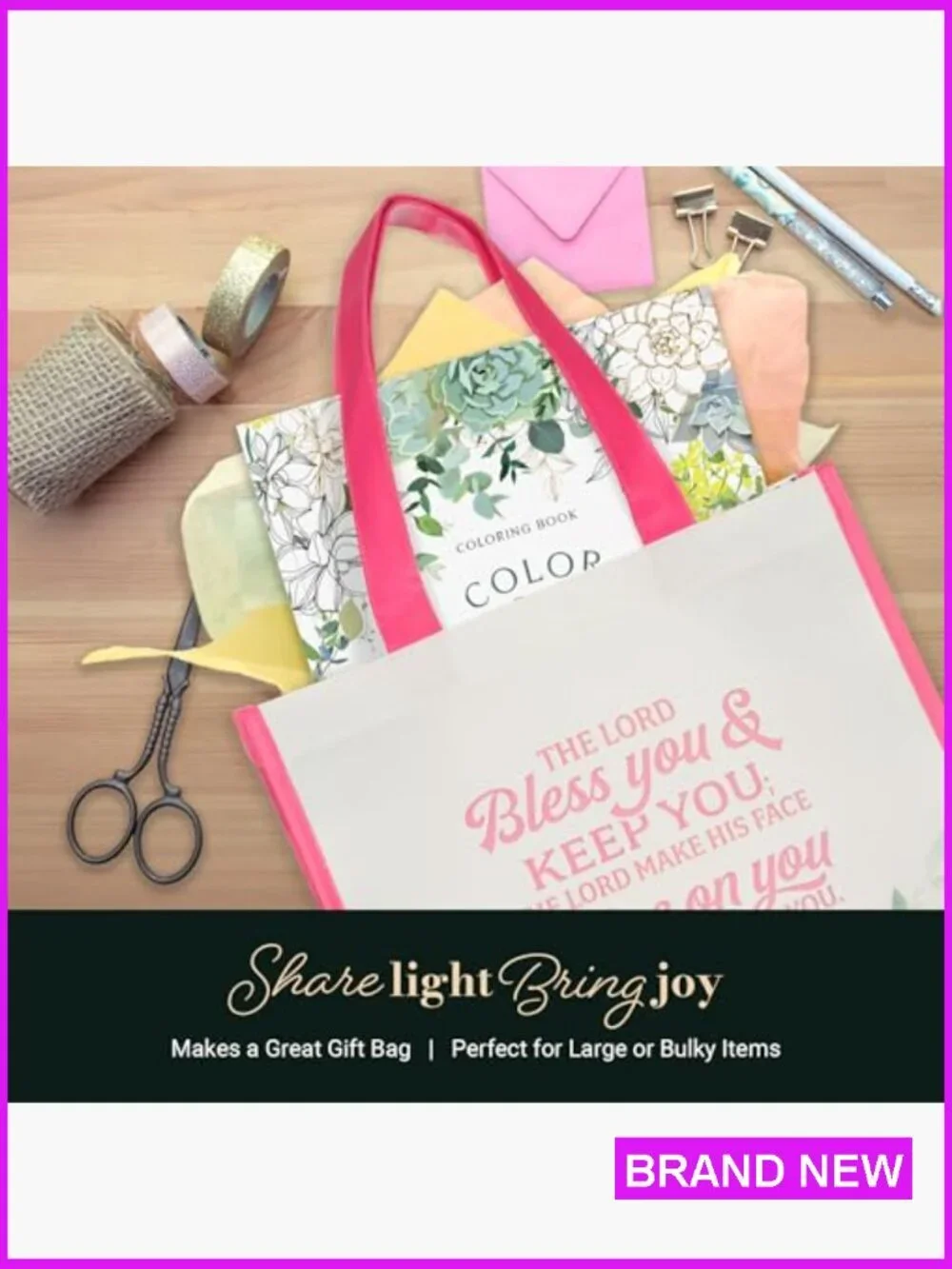 Reusable Shopping Tote Bag Tote Scripture Verse Floral Tote Grocery Bag